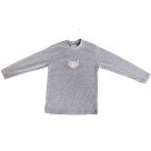 T-Shirt grau mit Applikation Fledermaus