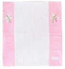 Wickeldecke mit Libellen-Applikation, rosé