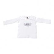 T-Shirt weiß mit Applikation Fledermaus