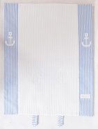 Wickelunterlage für unterwegs, blau-weiß-gestreift