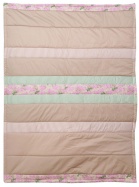 Patchworkdecke braun-rosa gestreift