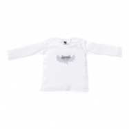 T-Shirt weiß mit Applikation Fledermaus