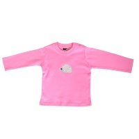 T-Shirt pink mit Applikation Igel