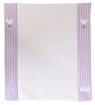 Wickeldecke mit Vogel-Applikation, lila