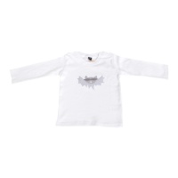 T-Shirt weiß mit Applikation Fledermaus