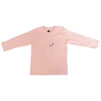 T-Shirt apricot mit Applikation Katze