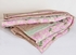 Patchworkdecke braun-rosa gestreift