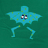 T-Shirt grün mit Applikation Fledermaus