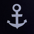 T-Shirt navy mit Applikation Anker