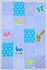 Patchworkdecke blau mit Applikation Zoo