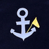 T-Shirt navy mit Applikation Anker/Fähnchen