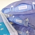 Kissen blau mit Applikation Gans